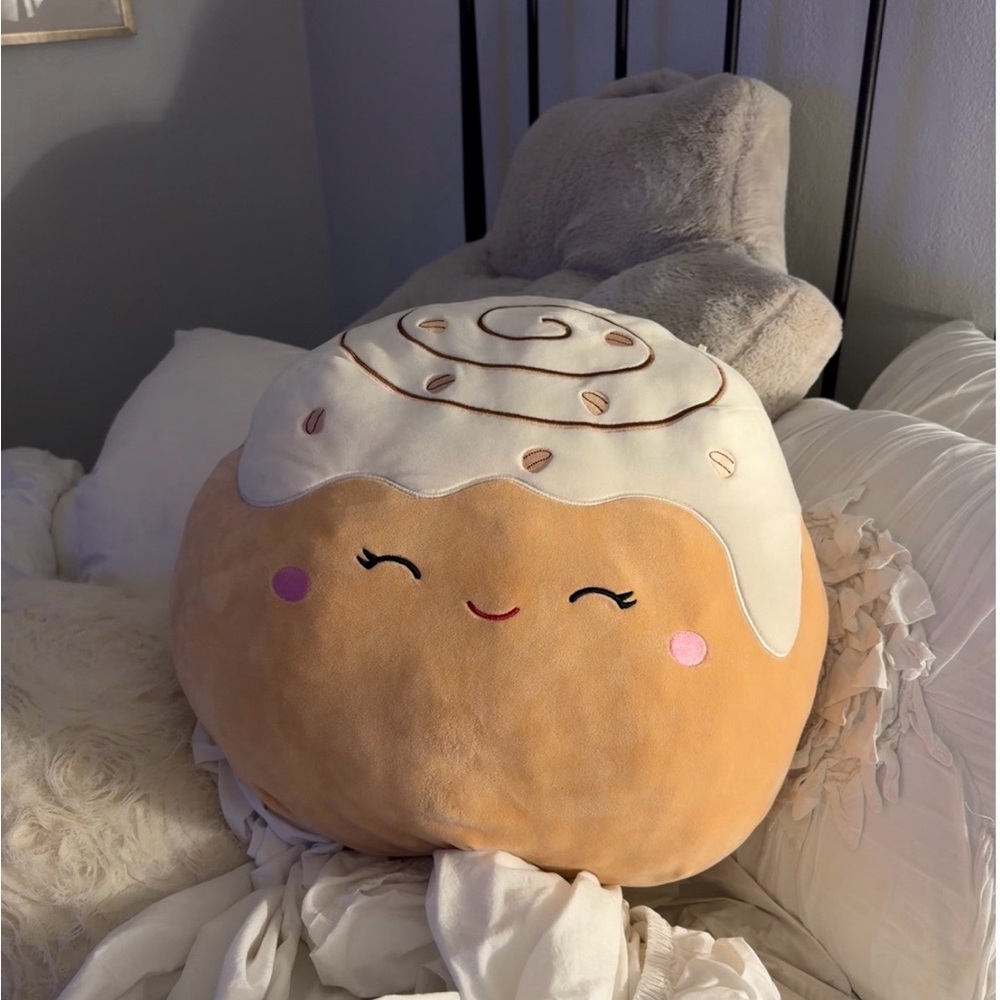 Original Squishmallow Cinnamon Roll Plush Pillow